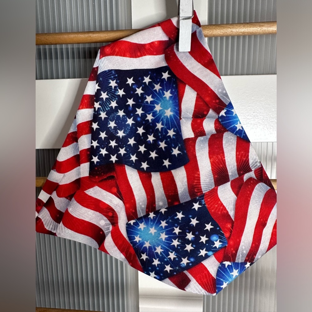 USA FLAGS Dog bandana with scrunchie